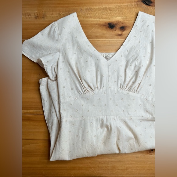 Copper Key Geometric Print V Neck Flutter Sleeve Dress Size Medium - Picture 2 of 6